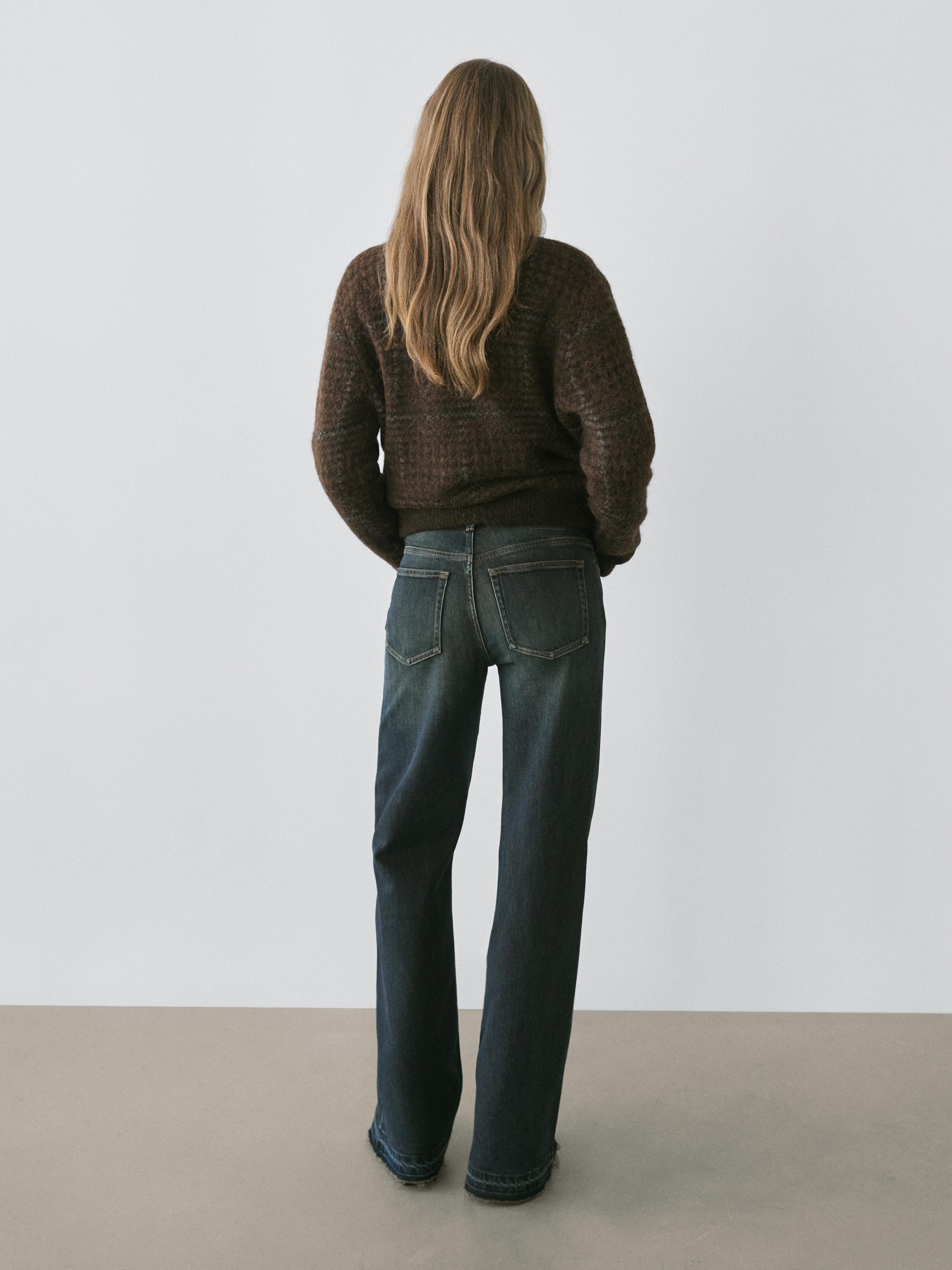 Mid-rise bell bottom jeans